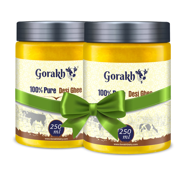 GORAKH 250mlx2 Combo Pure Desi Ghee Jars (500 ml)
