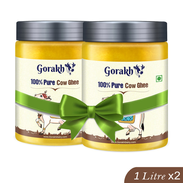 GORAKH 1 Litrex2 Combo Pure Cow Ghee Jars (2 Litre)